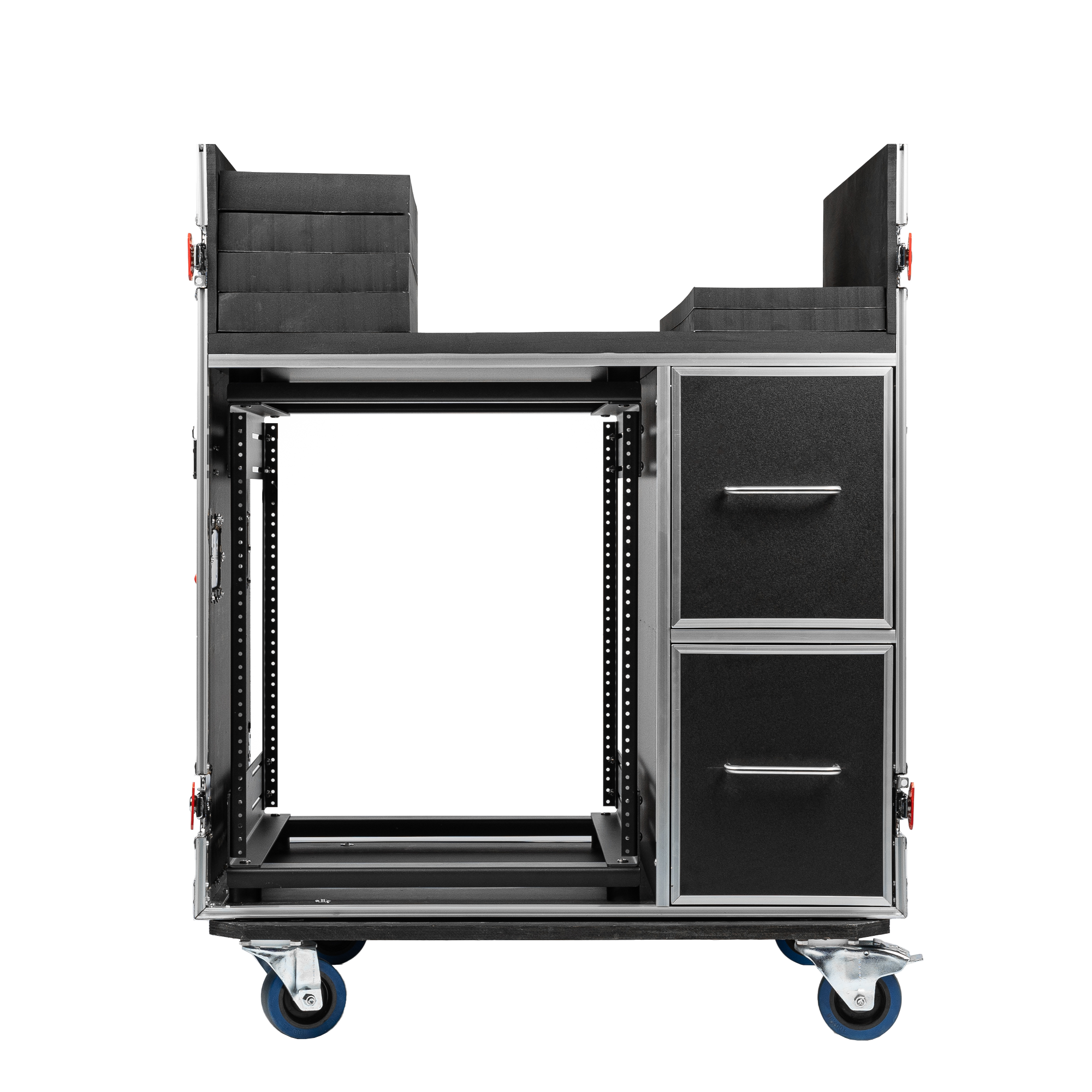 GTOUR Mixer Flight Case with 2 Drawers & Tables