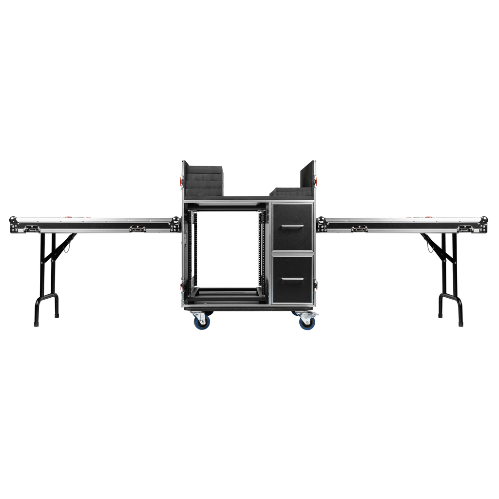 GTOUR Mixer Flight Case with 2 Drawers & Tables