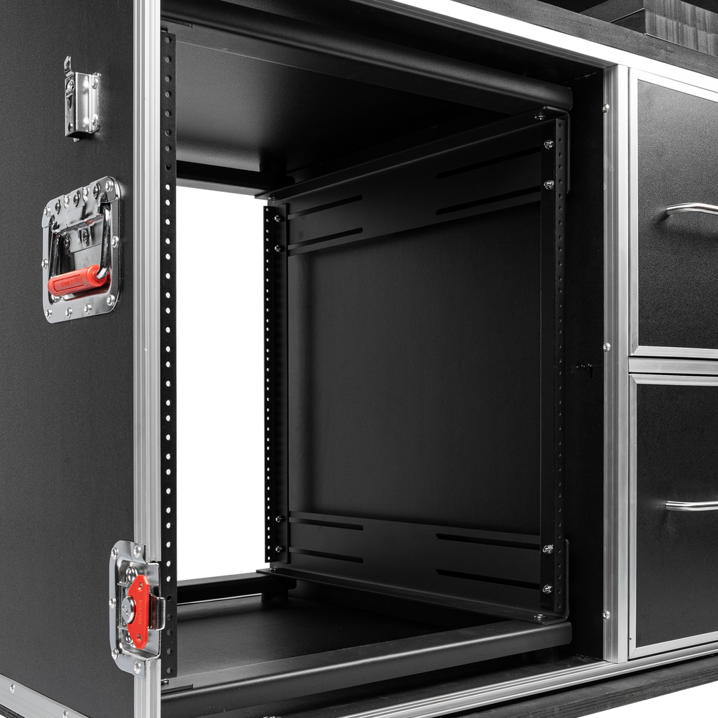 GTOUR Mixer Flight Case with 2 Drawers & Tables