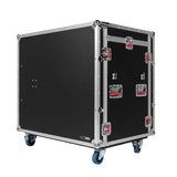 GTOUR Mixer Case w/ 12U Rack, 4 Drawers & 2 tables