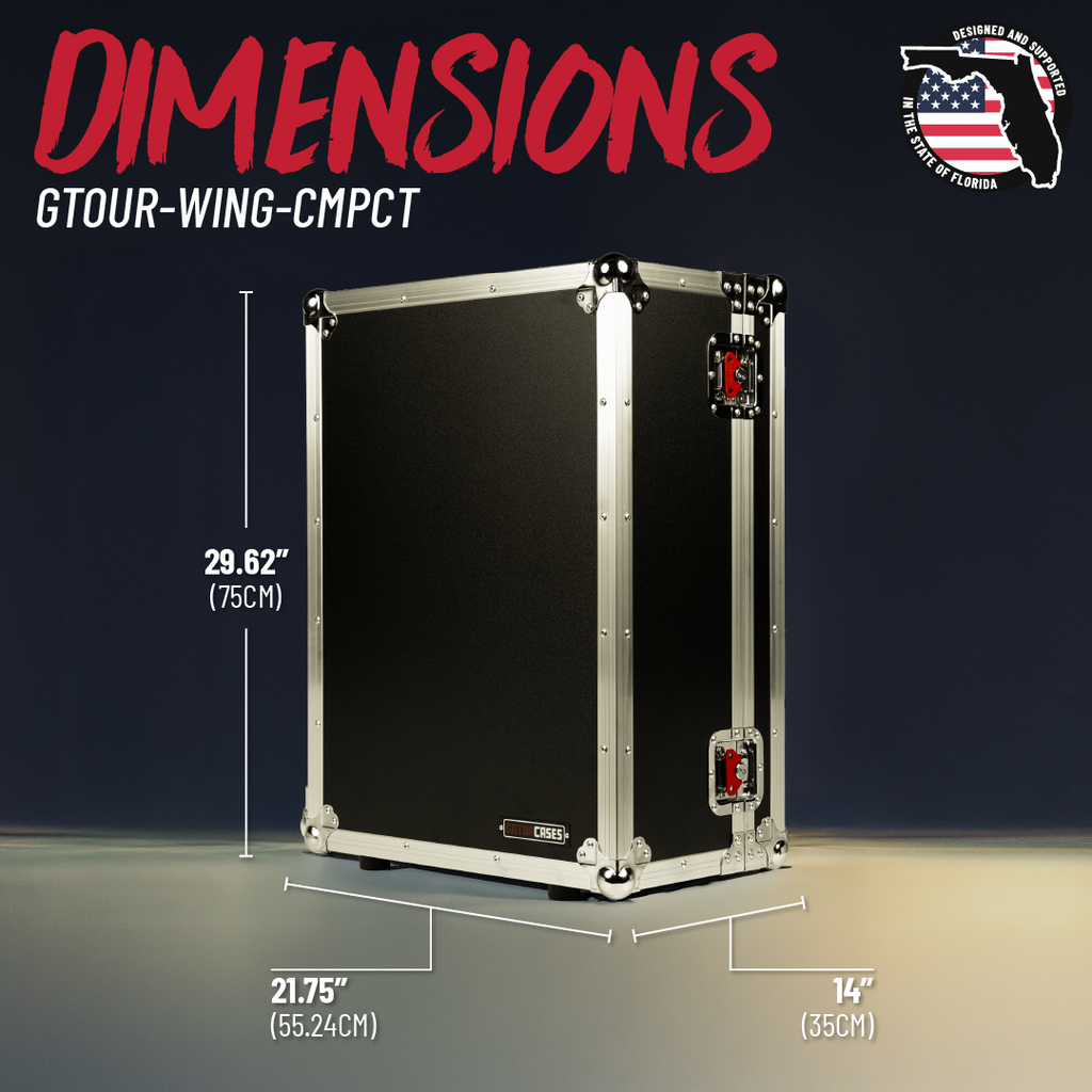 GTOUR Behringer Wing Compact Case with Doghouse