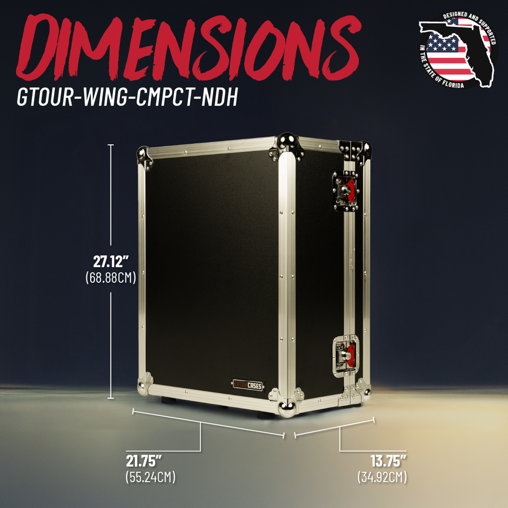 GTOUR Behringer Wing Compact Case with Doghouse