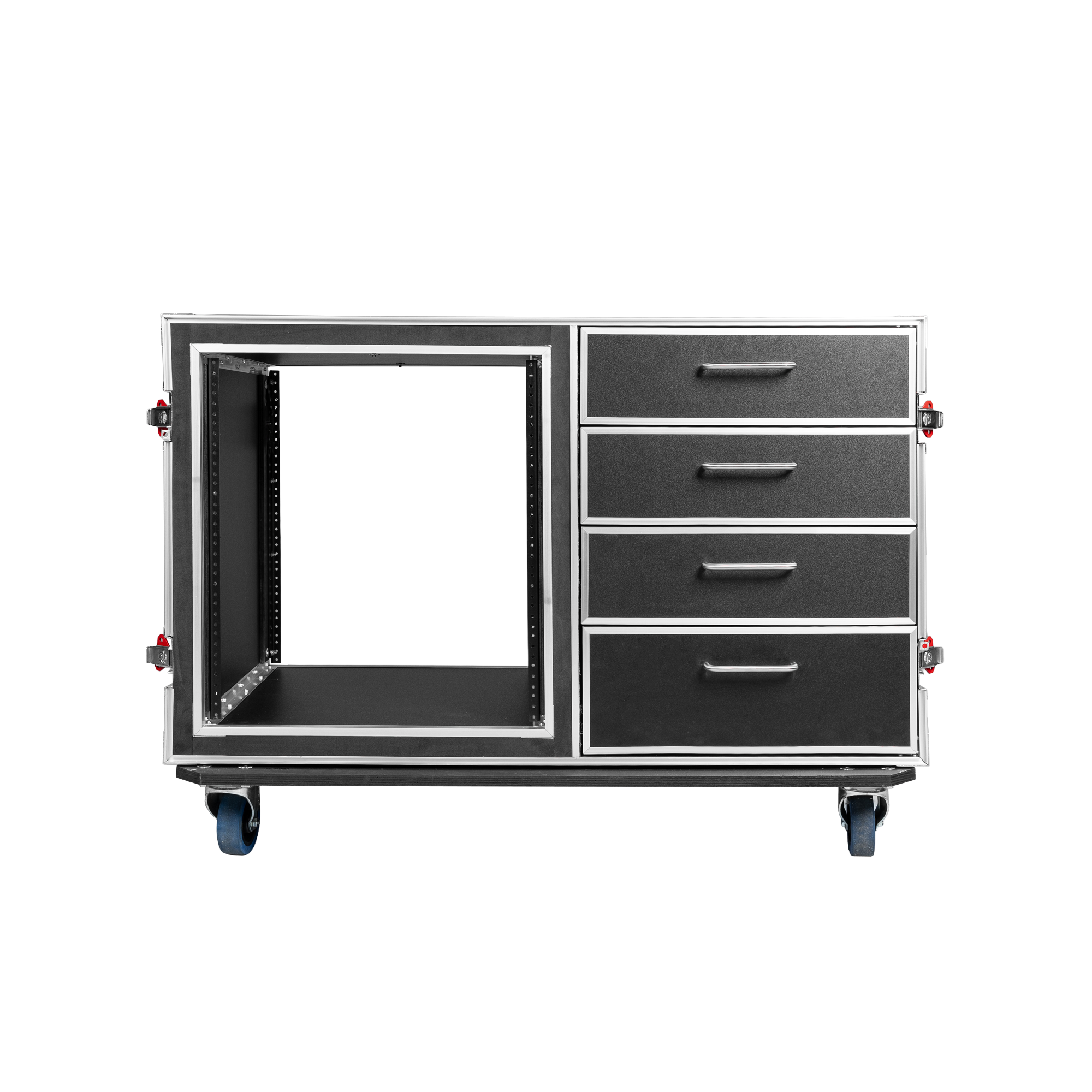GTOUR Workstation 12U Rack, 4 Drawers & 2 tables