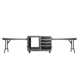 GTOUR Workstation 12U Rack, 4 Drawers & 2 tables