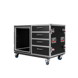 GTOUR Workstation 12U Rack, 4 Drawers & 2 tables