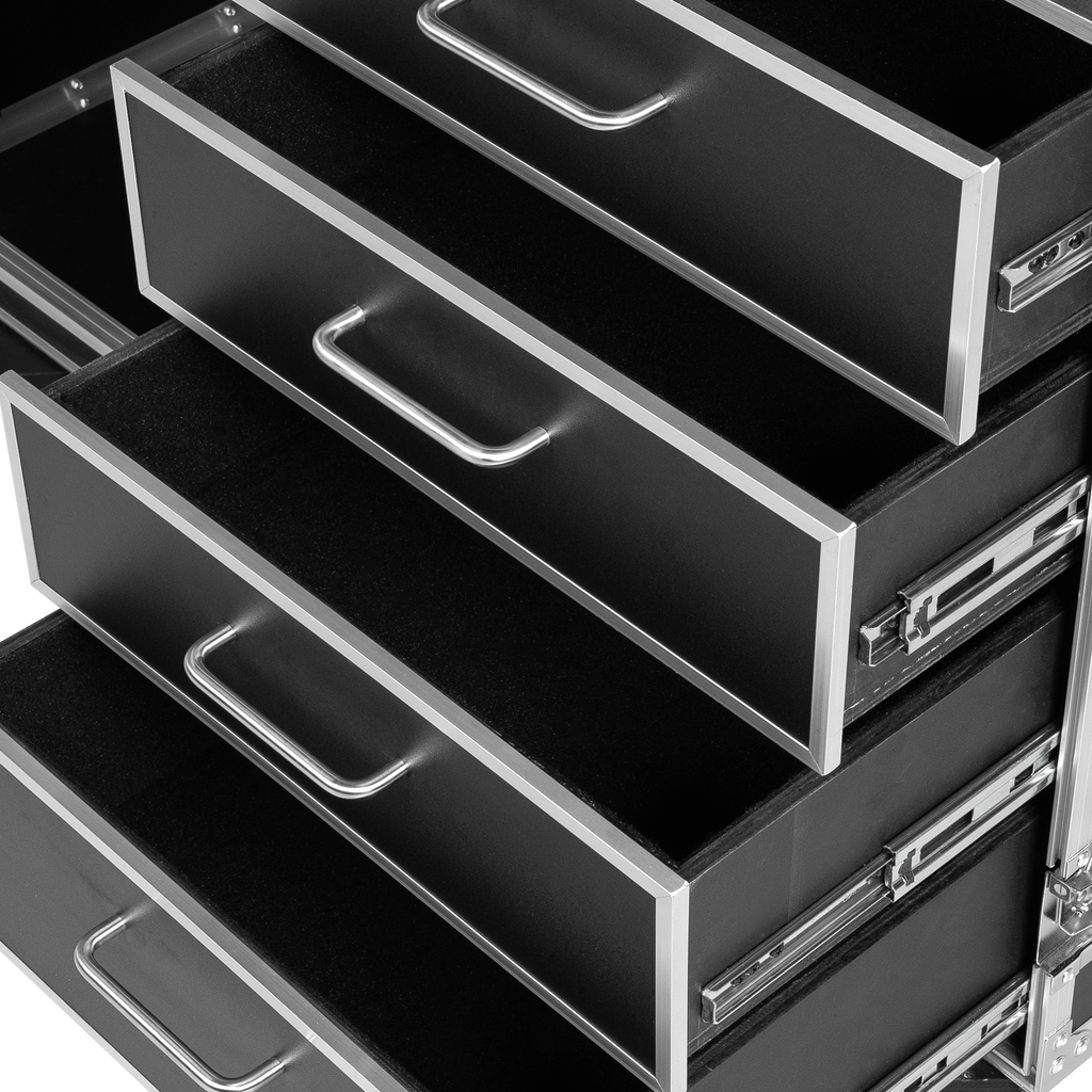 GTOUR Workstation 12U Rack, 4 Drawers & 2 tables