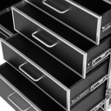 GTOUR Workstation 12U Rack, 4 Drawers & 2 tables