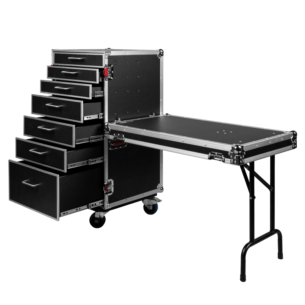 GTOUR Utility Drawer Case with Fold-Out Table