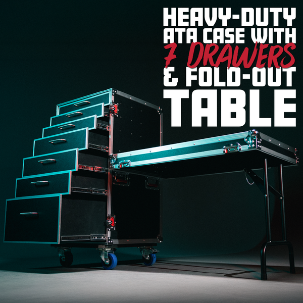 GTOUR Utility Drawer Case with Fold-Out Table