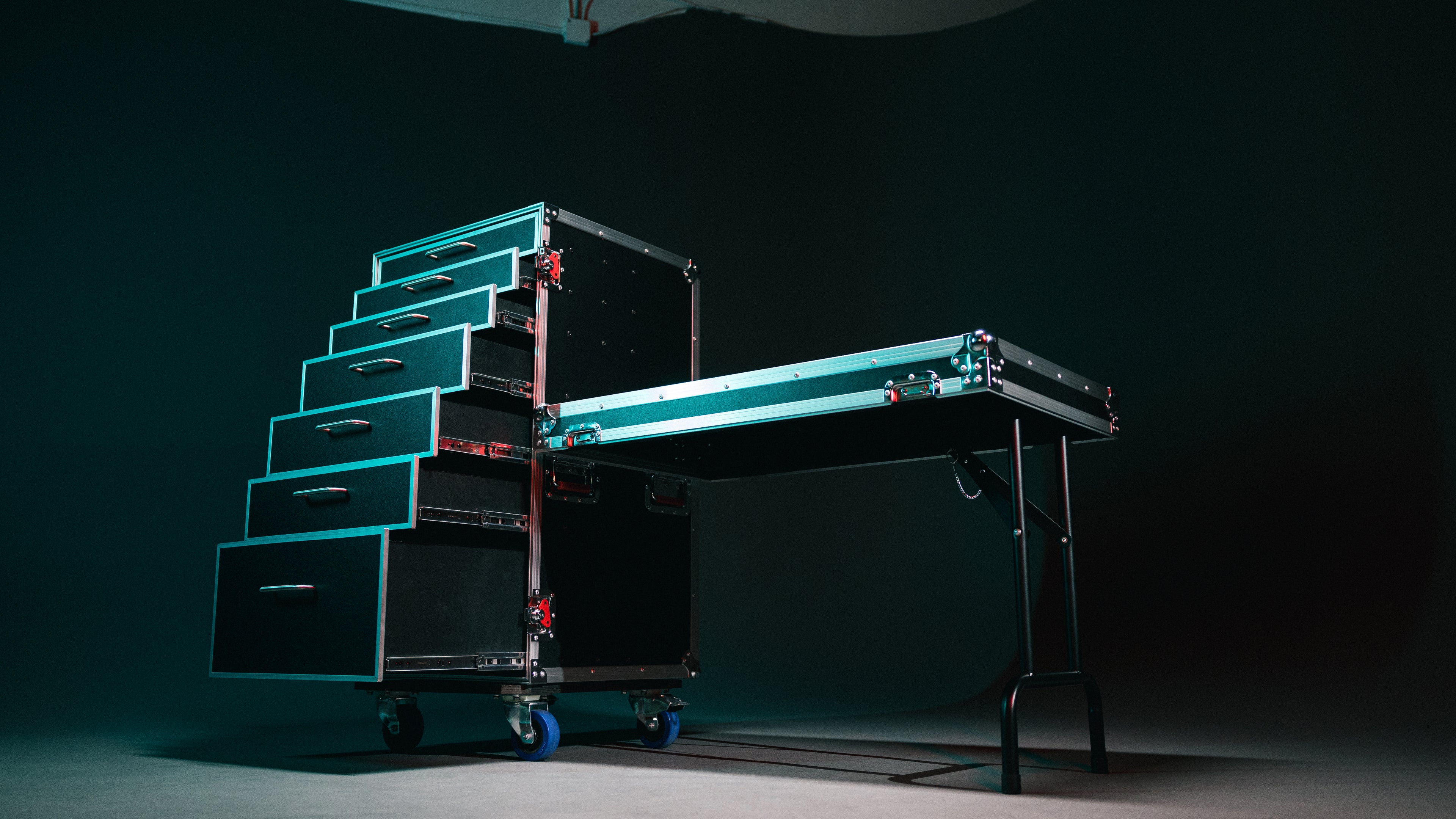 GTOUR Utility Drawer Case with Fold-Out Table