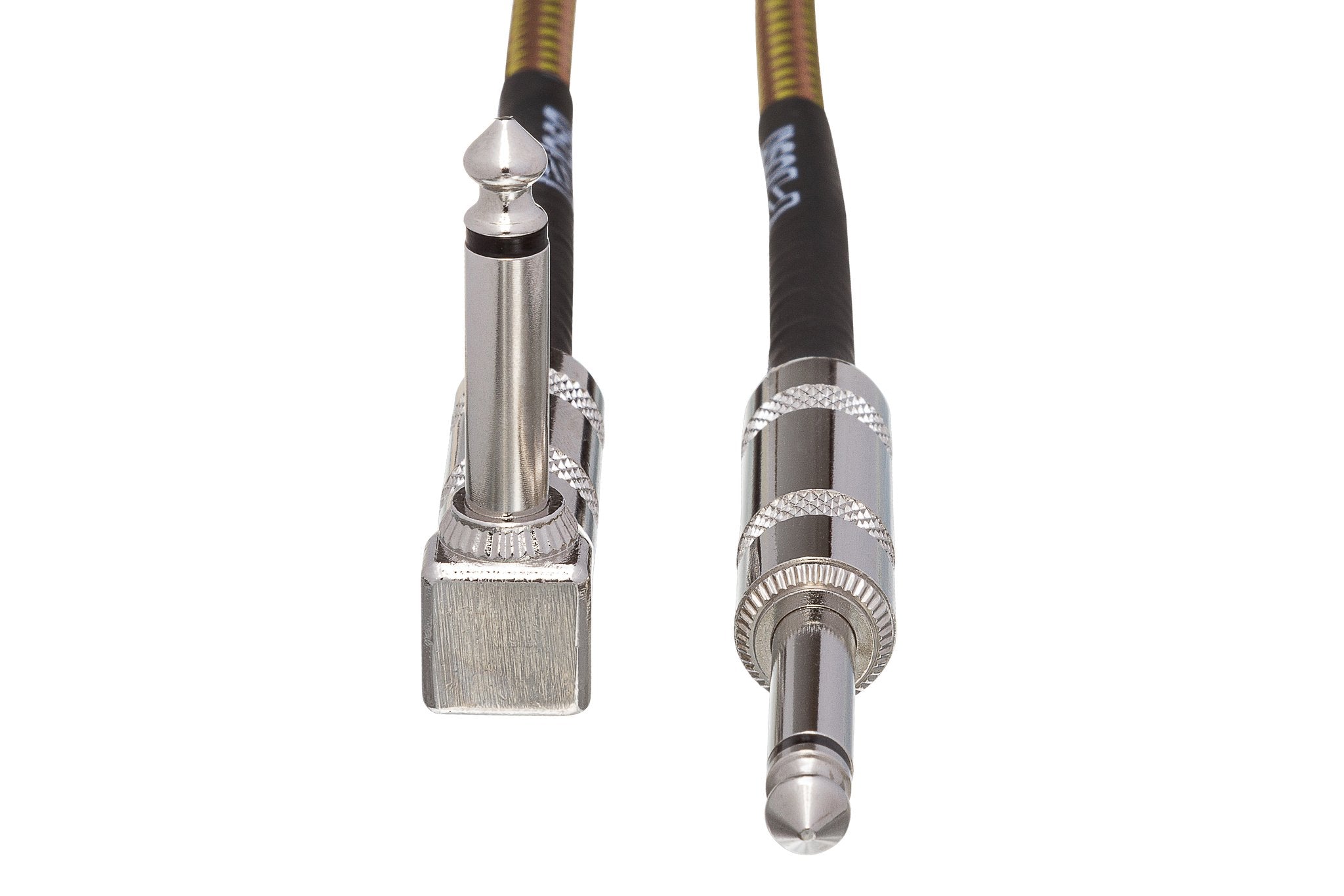 Tweed Guitar Cable, Hosa Straight to Right-angle, 18 ft - Front