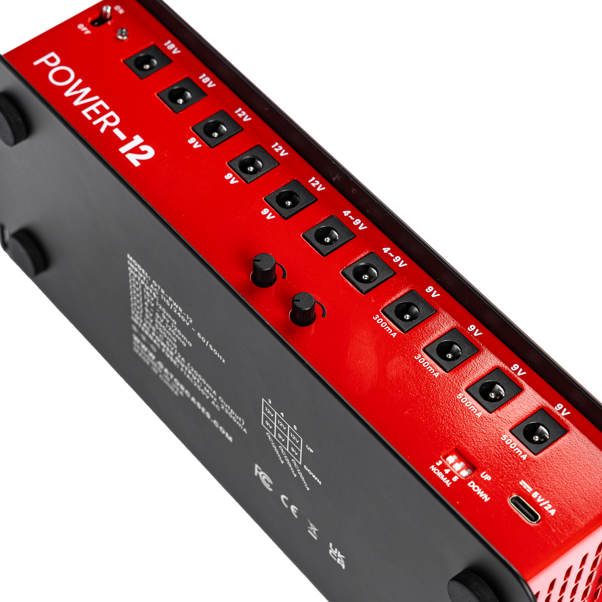 Pedalboard Power Supply; 12 Outputs – 2300Ma
