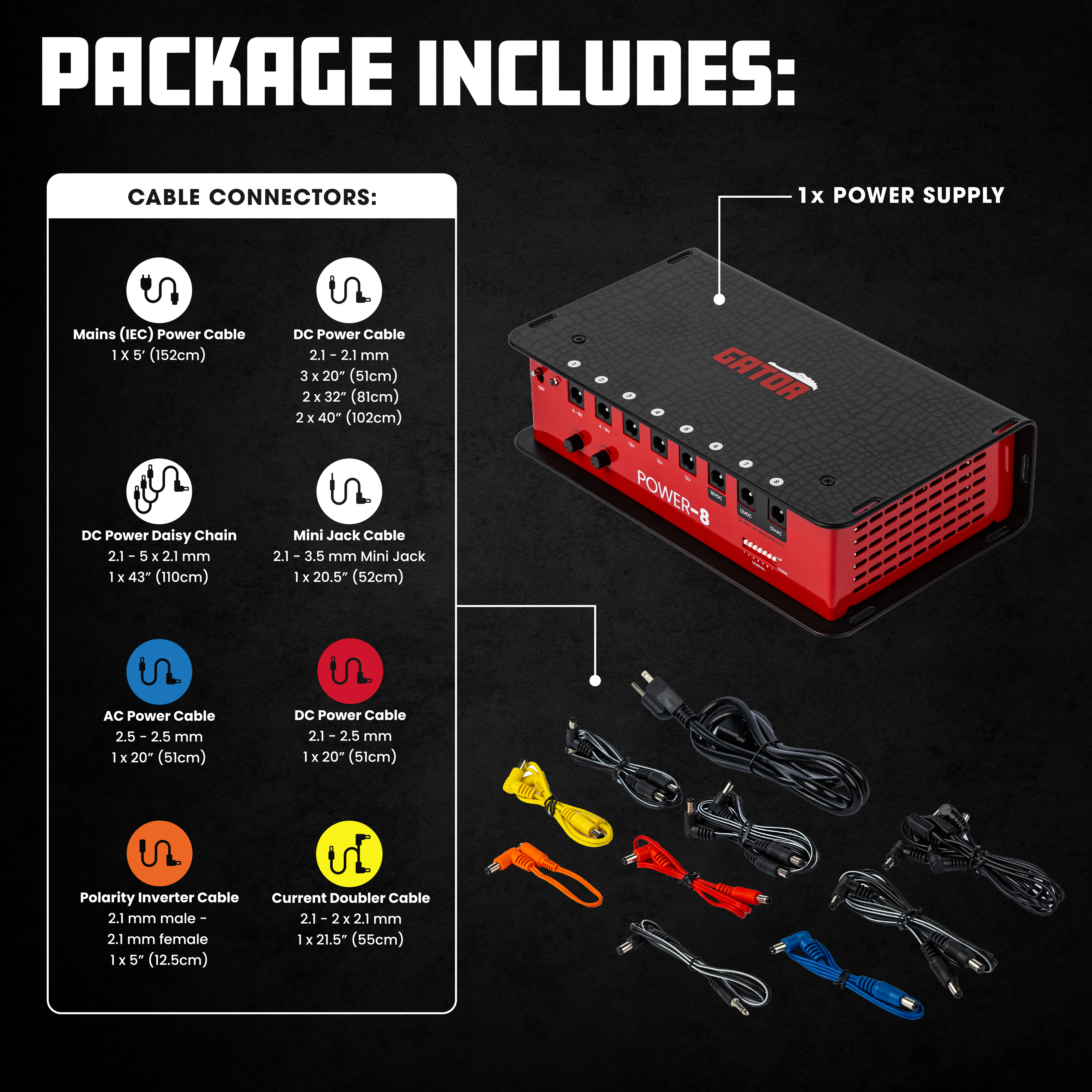 Pedal Board Power Supply With 8 Isolated Outputs