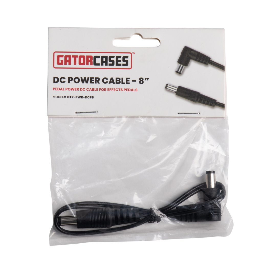 Single DC Power Cable for Pedals - 8" Long