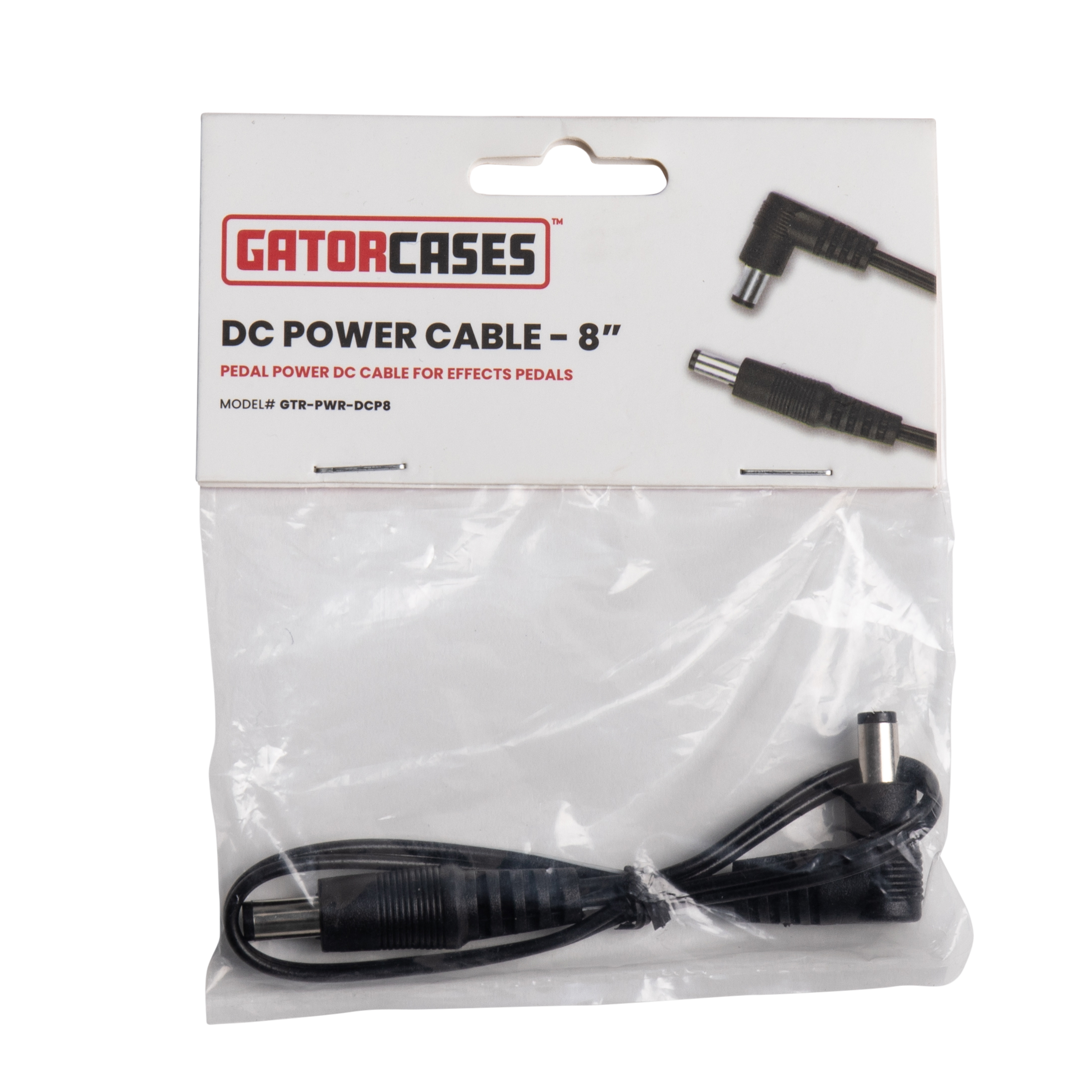 Single DC Power Cable for Pedals - 8" Long