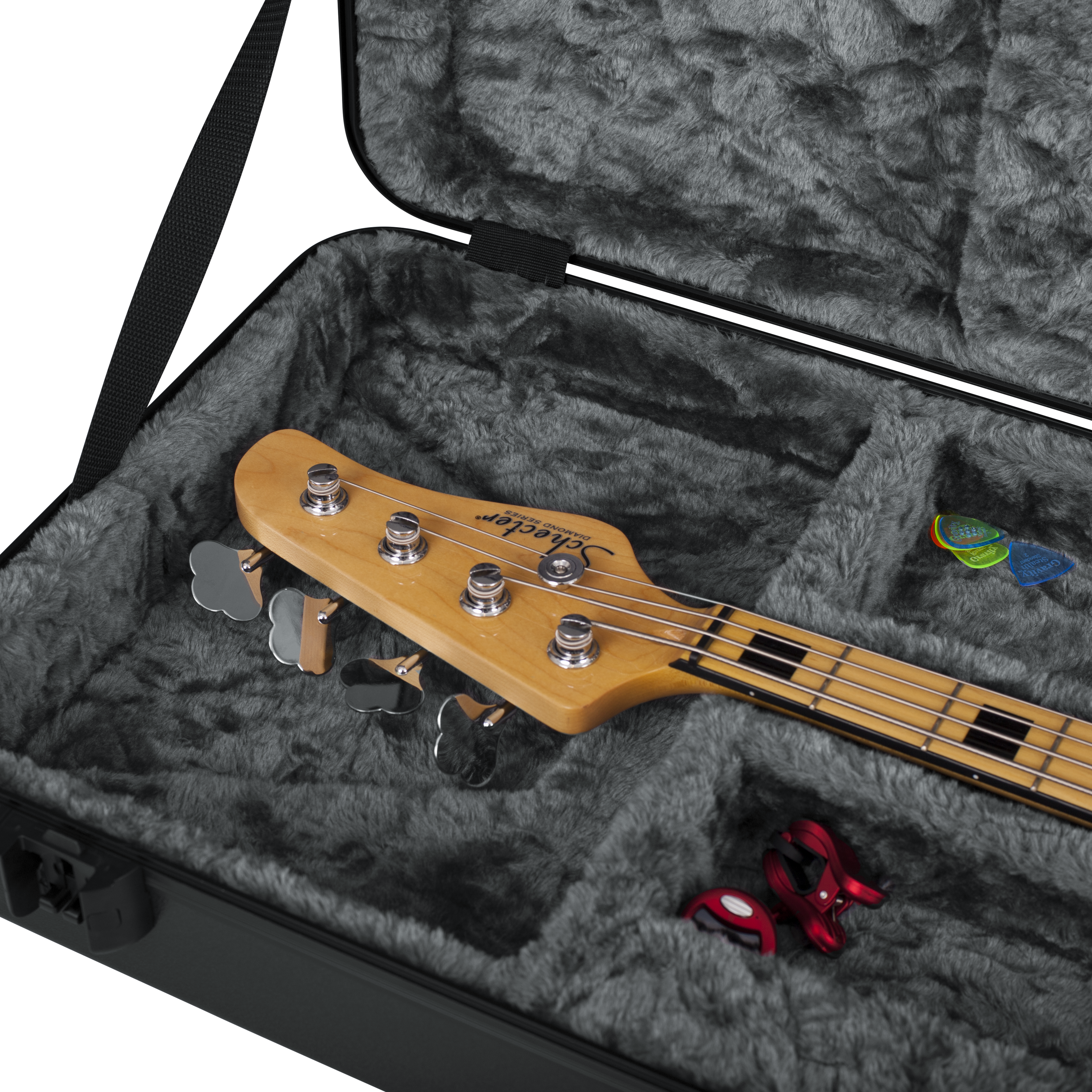 TSA ATA Molded Bass Guitar Case with LED Light