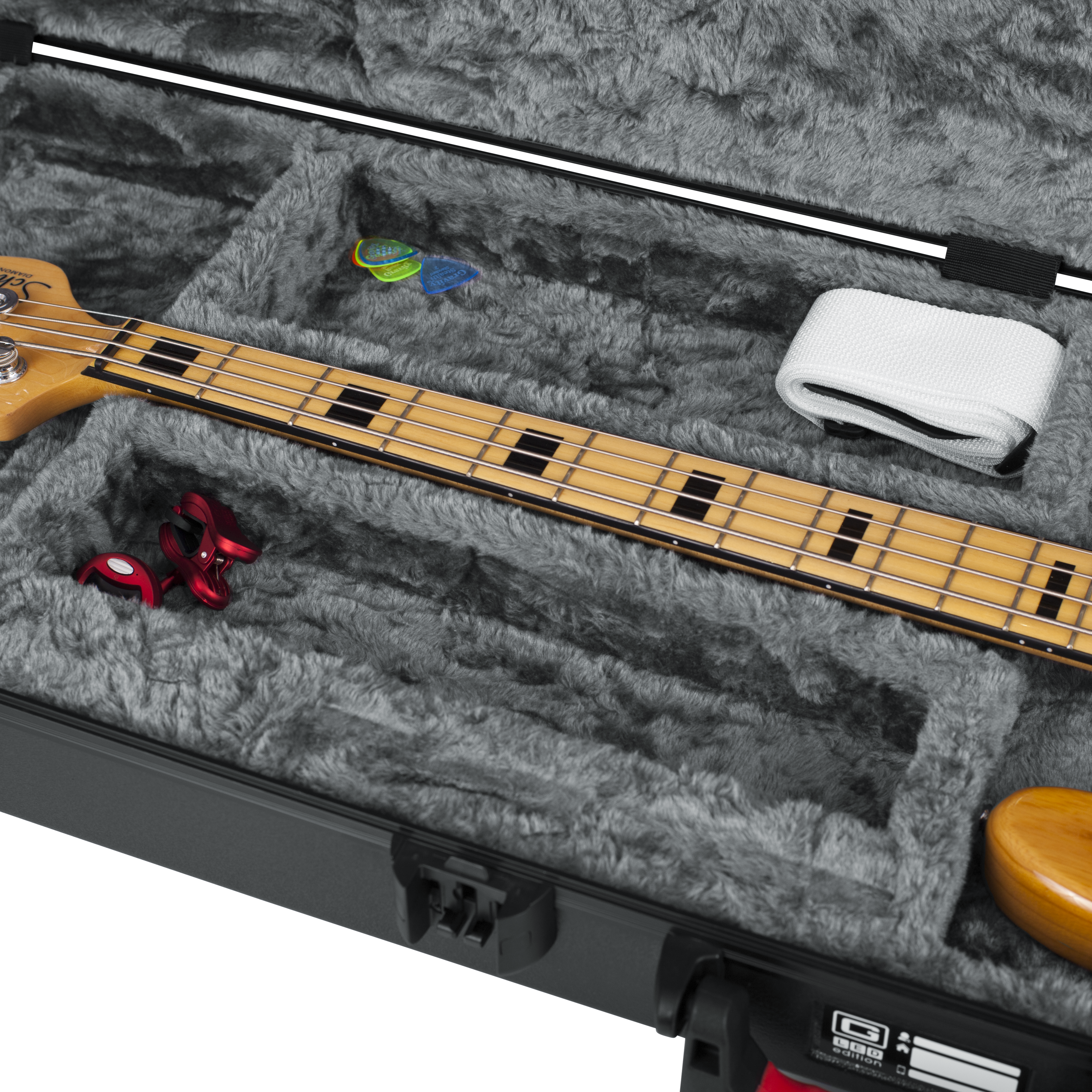TSA ATA Molded Bass Guitar Case with LED Light