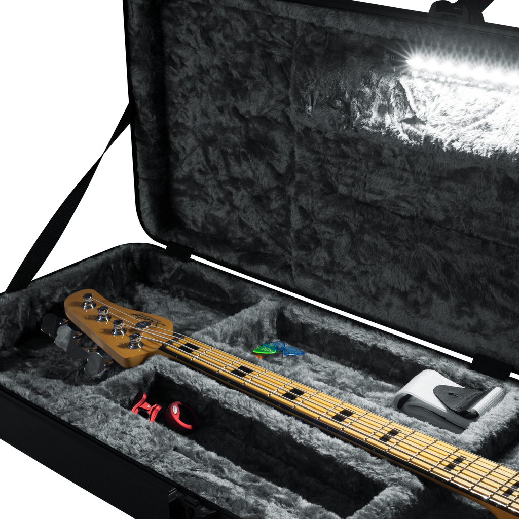 TSA ATA Molded Bass Guitar Case with LED Light