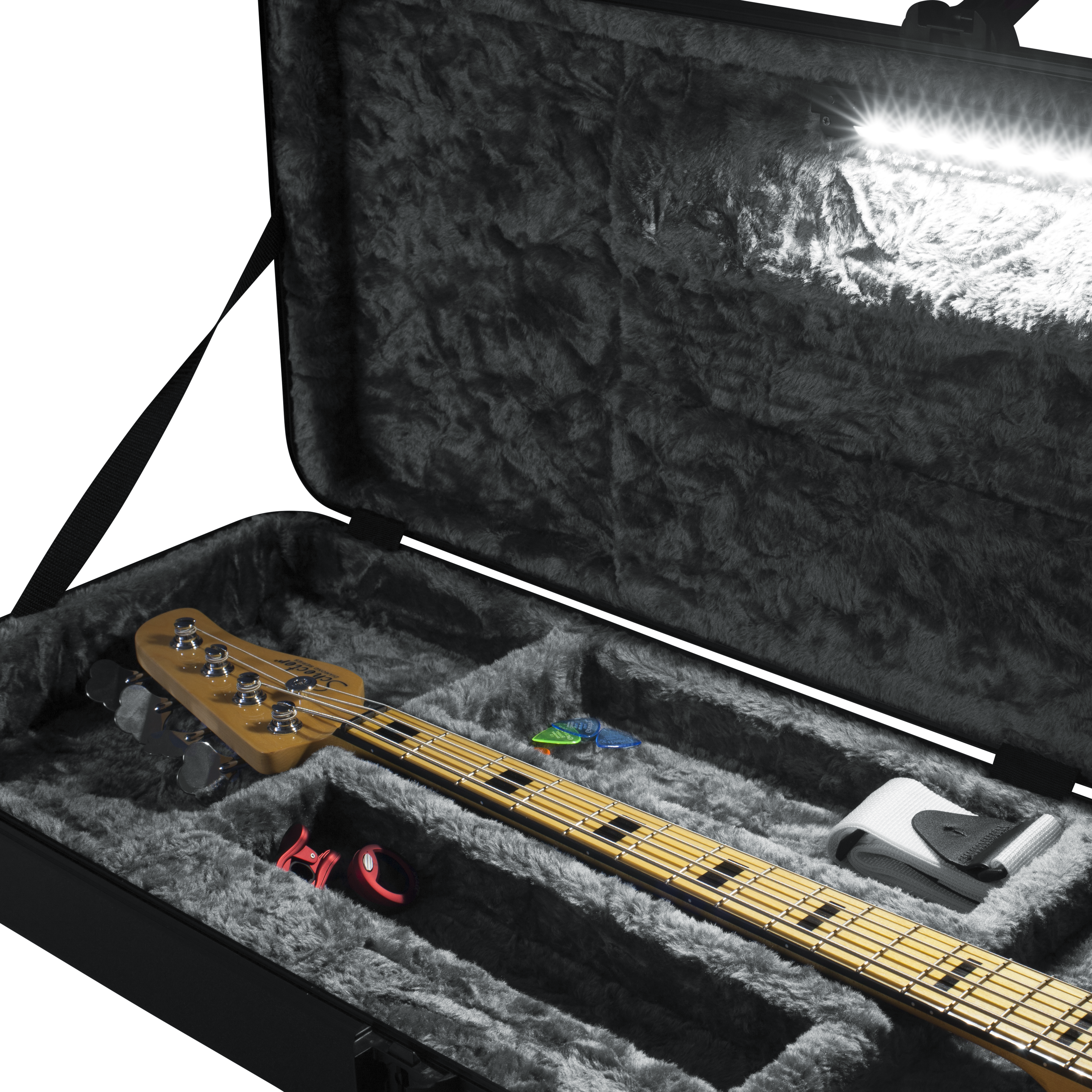 TSA ATA Molded Bass Guitar Case with LED Light