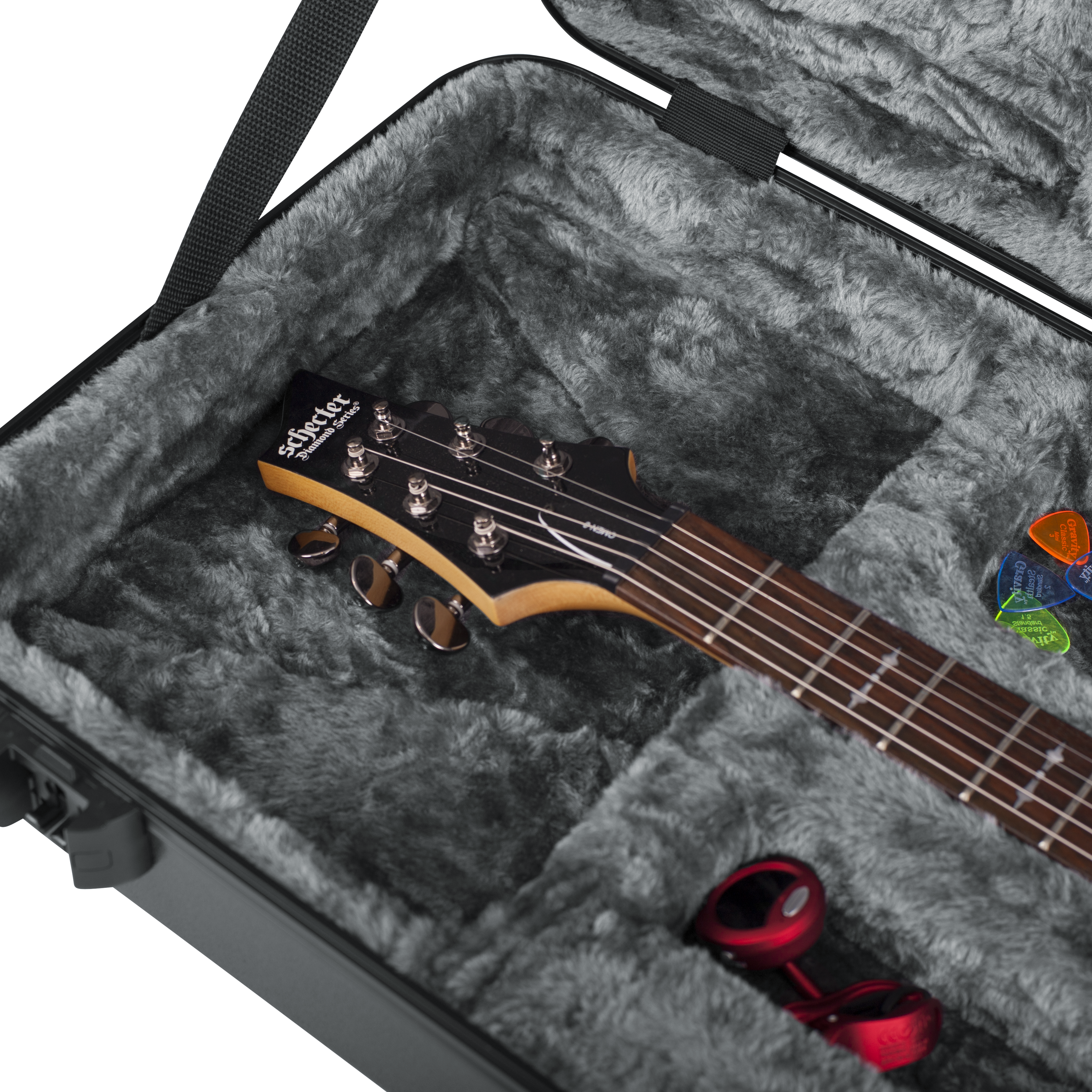 TSA ATA Molded Electric Guitar Case with LED Light