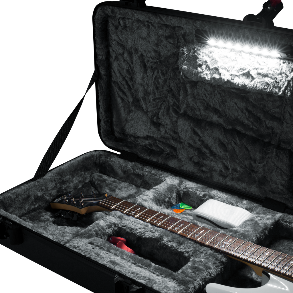 TSA ATA Molded Electric Guitar Case with LED Light