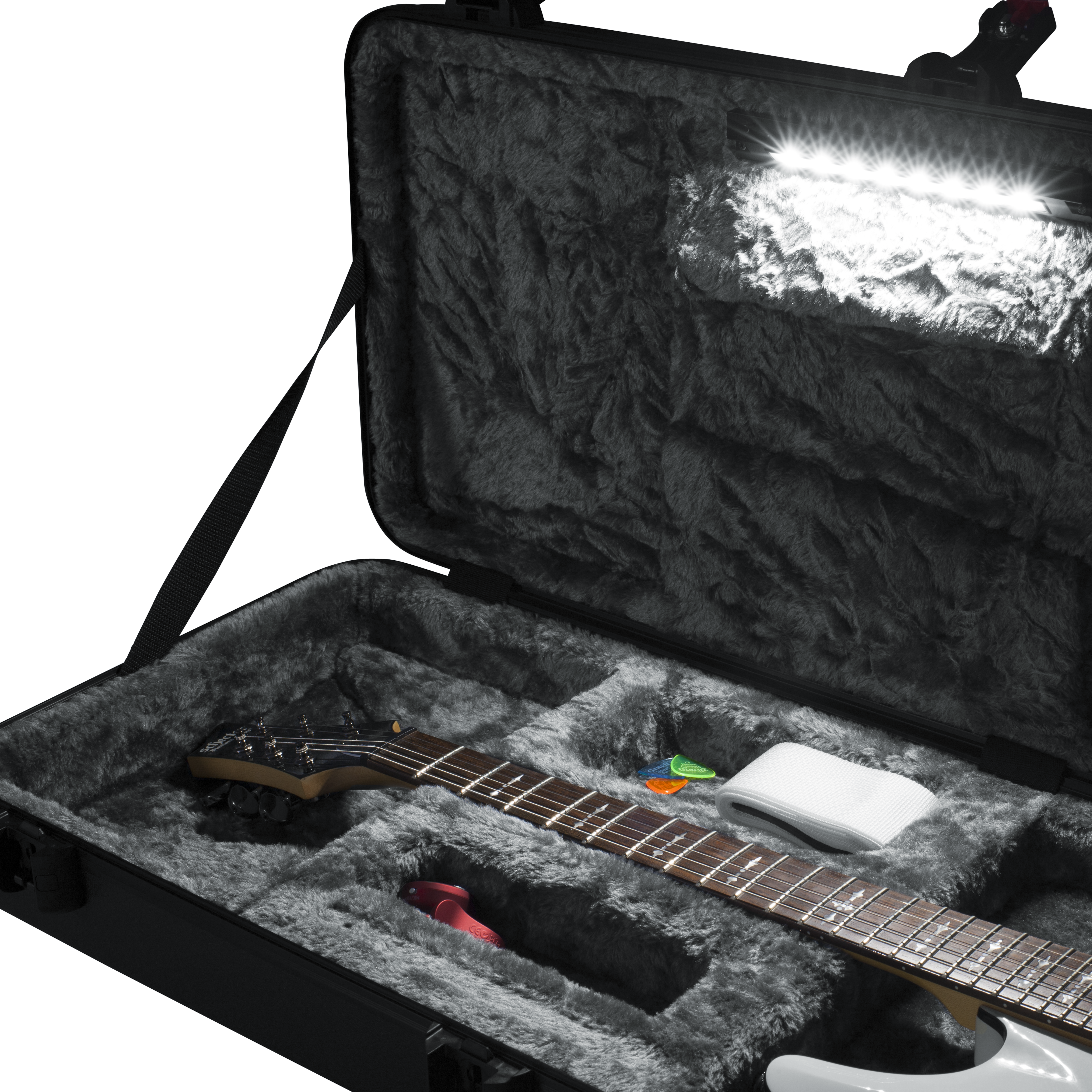 TSA ATA Molded Electric Guitar Case with LED Light