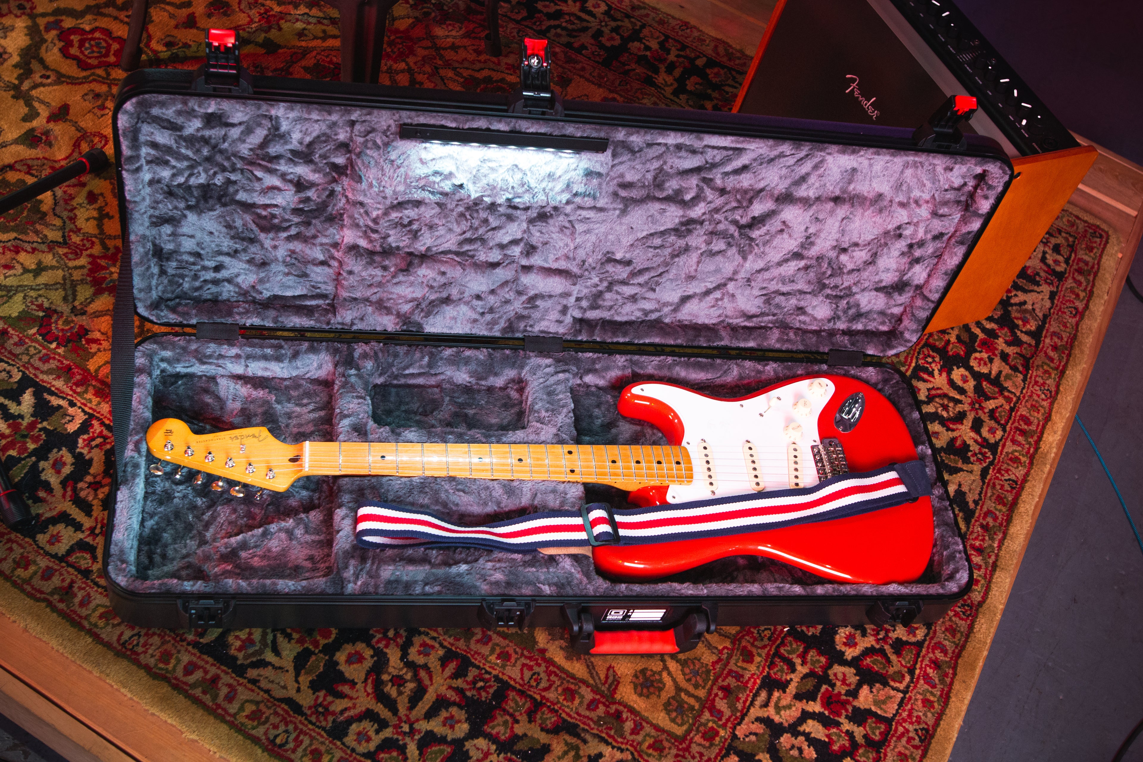 TSA ATA Molded Electric Guitar Case with LED Light