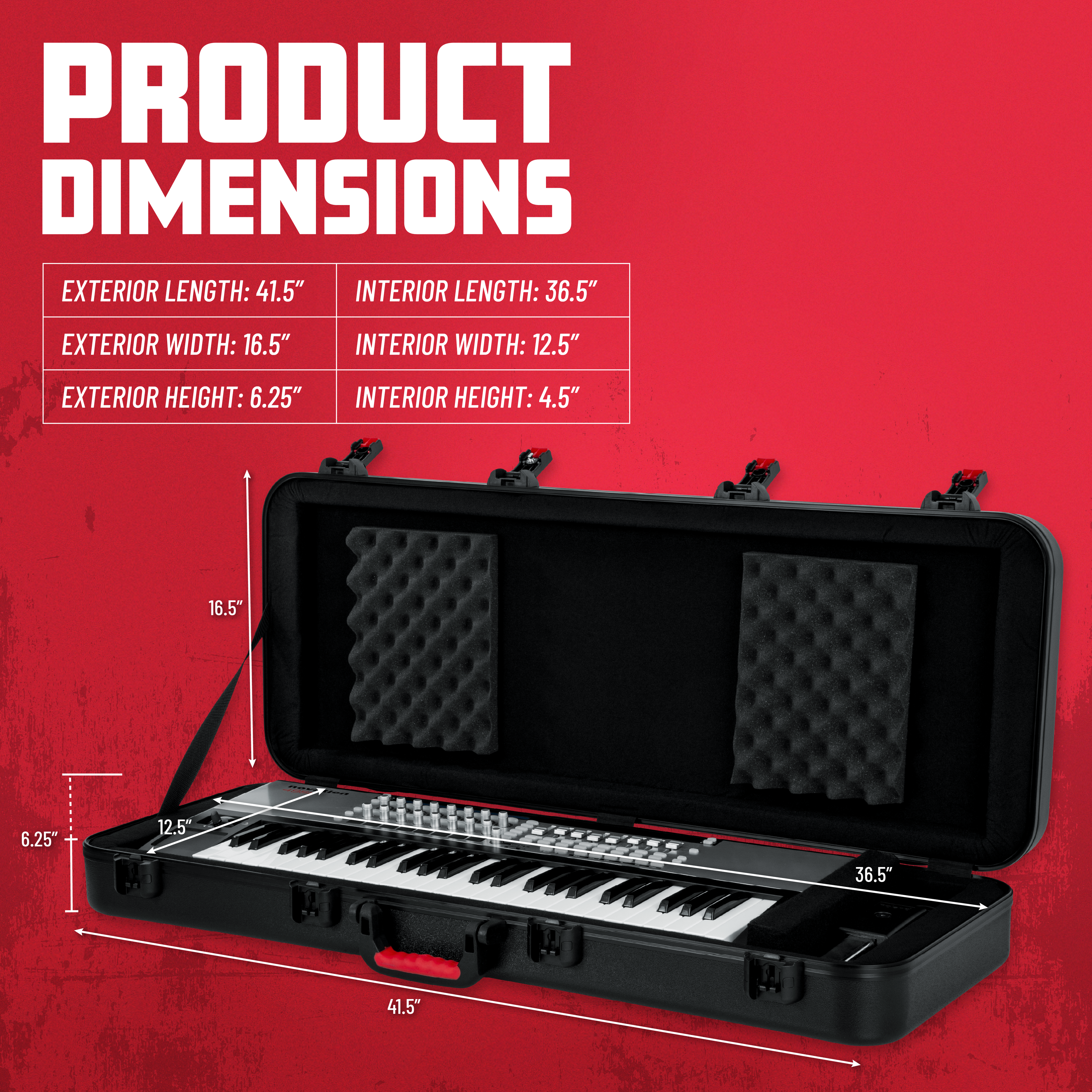 TSA ATA Molded 49-note Keyboard Case