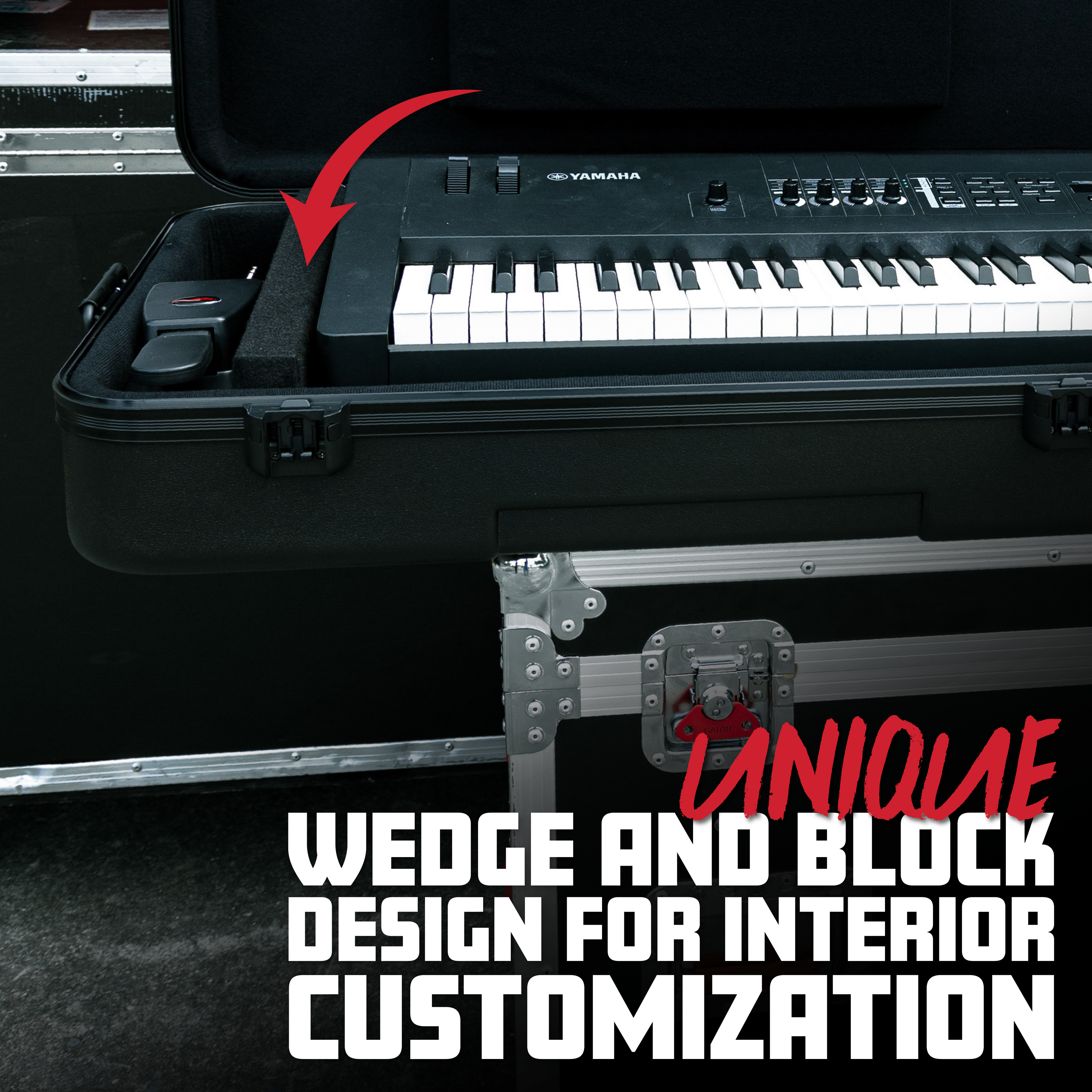TSA ATA Molded 61-note Keyboard Case w/ Wheels