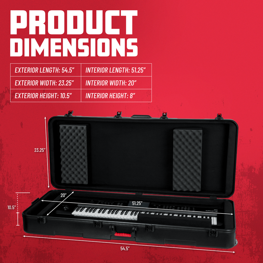 TSA ATA Deep 76-note Keyboard Case w/ Wheels