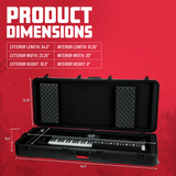 TSA ATA Deep 76-note Keyboard Case w/ Wheels