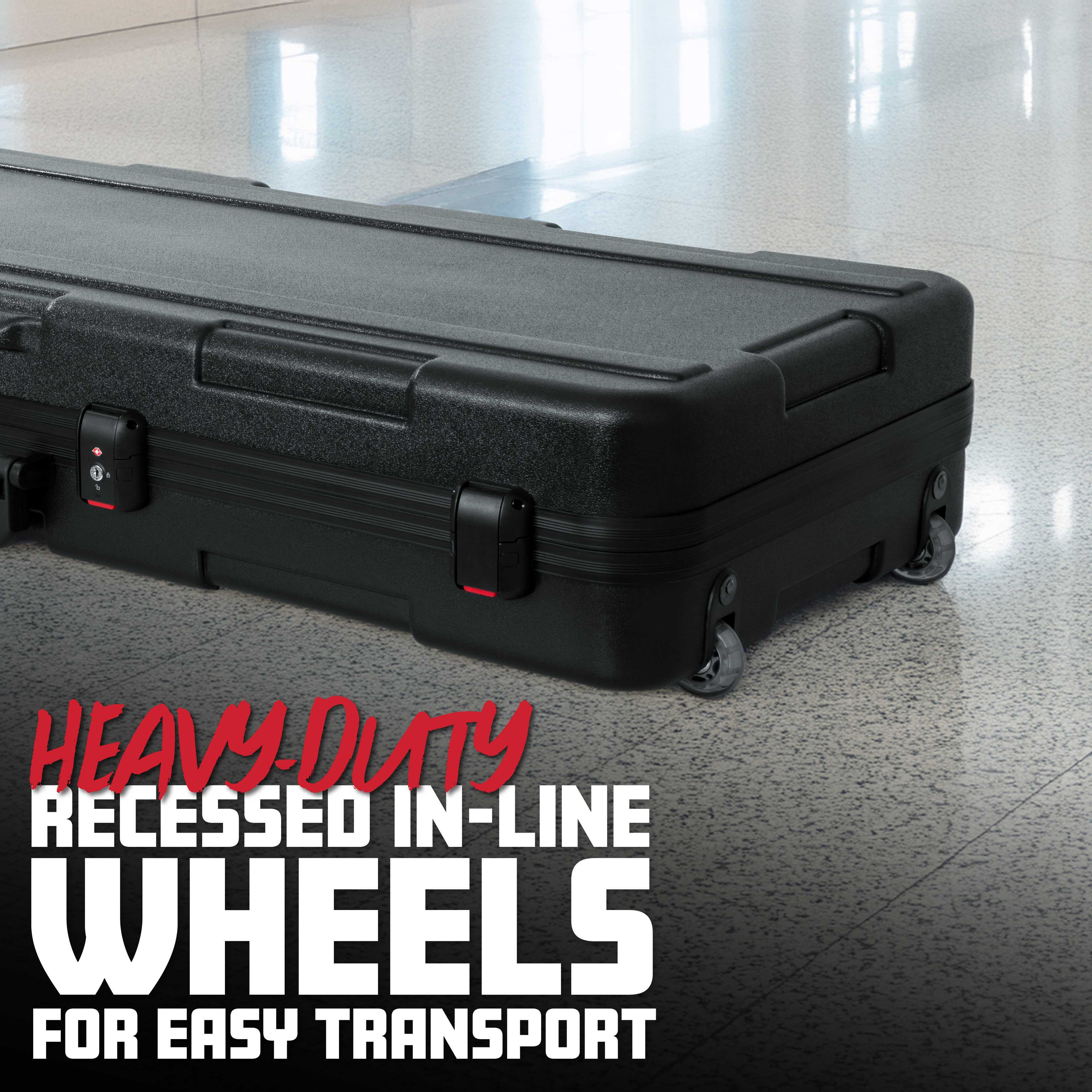 TSA ATA Deep 76-note Keyboard Case w/ Wheels