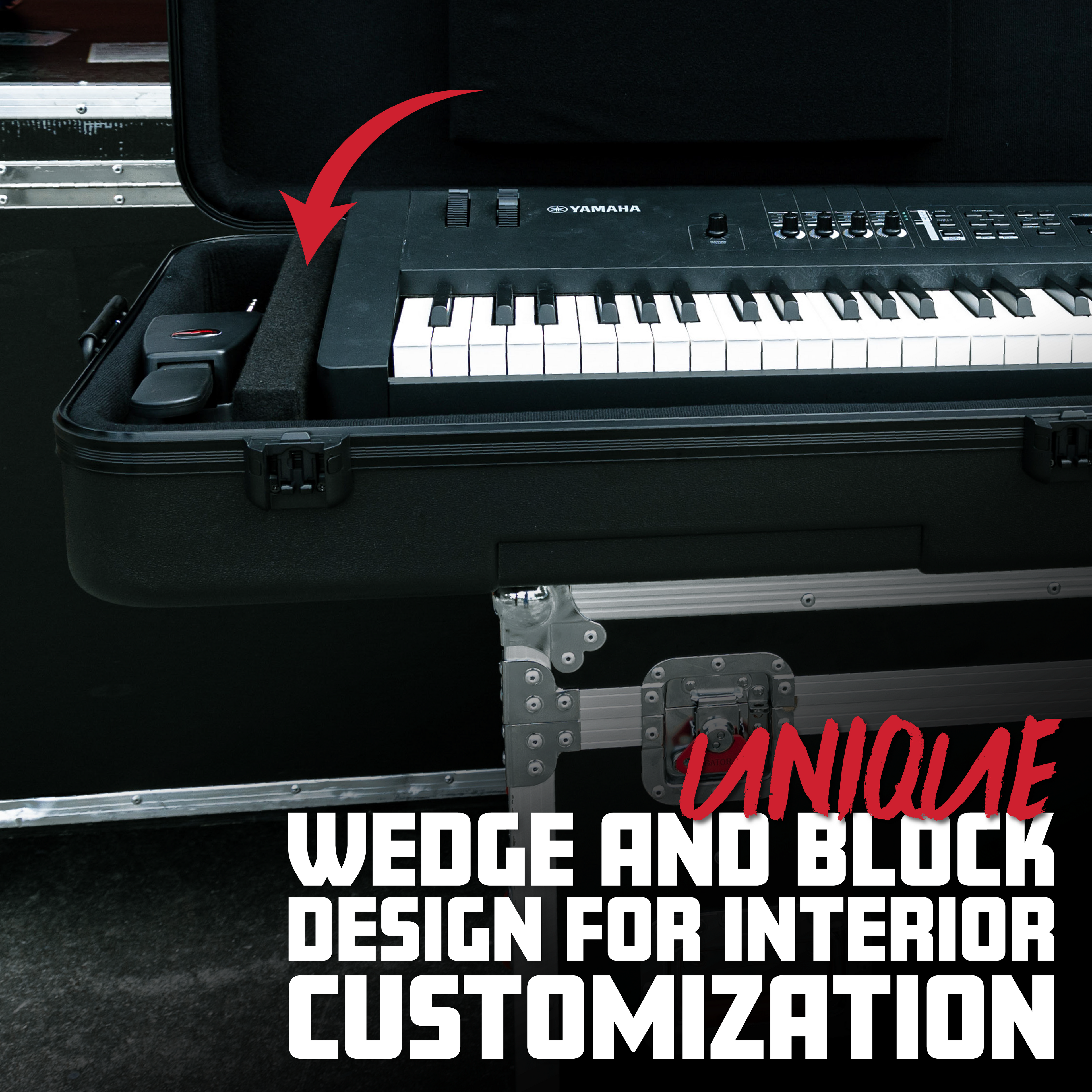 TSA ATA Molded 88-note Keyboard Case w/ Wheels