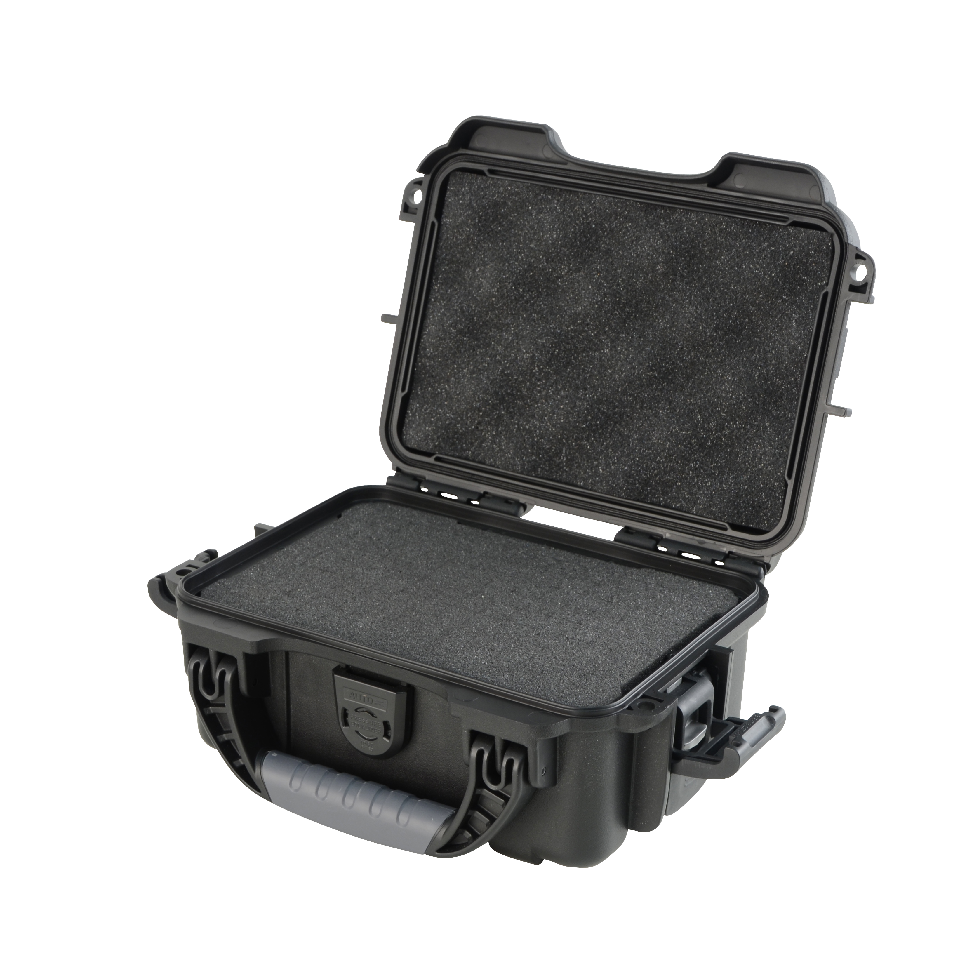 Waterproof case w/ diced foam; 7.4"x4.9"x3.1"