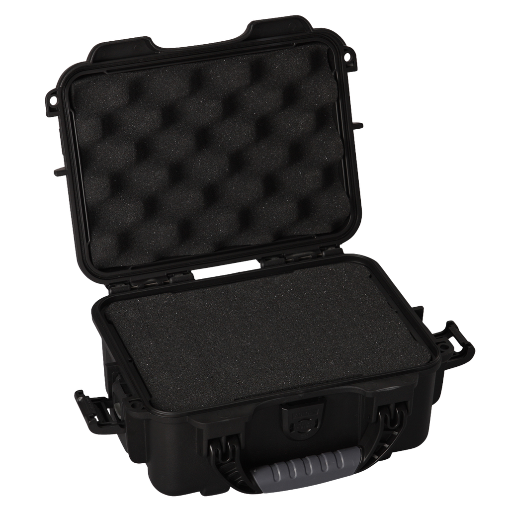 Waterproof case w/ diced foam; 8.4"x6"x3.7"