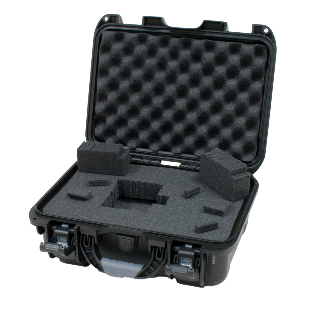 Waterproof case w/diced foam; 13.8"x9.3"x6.2"