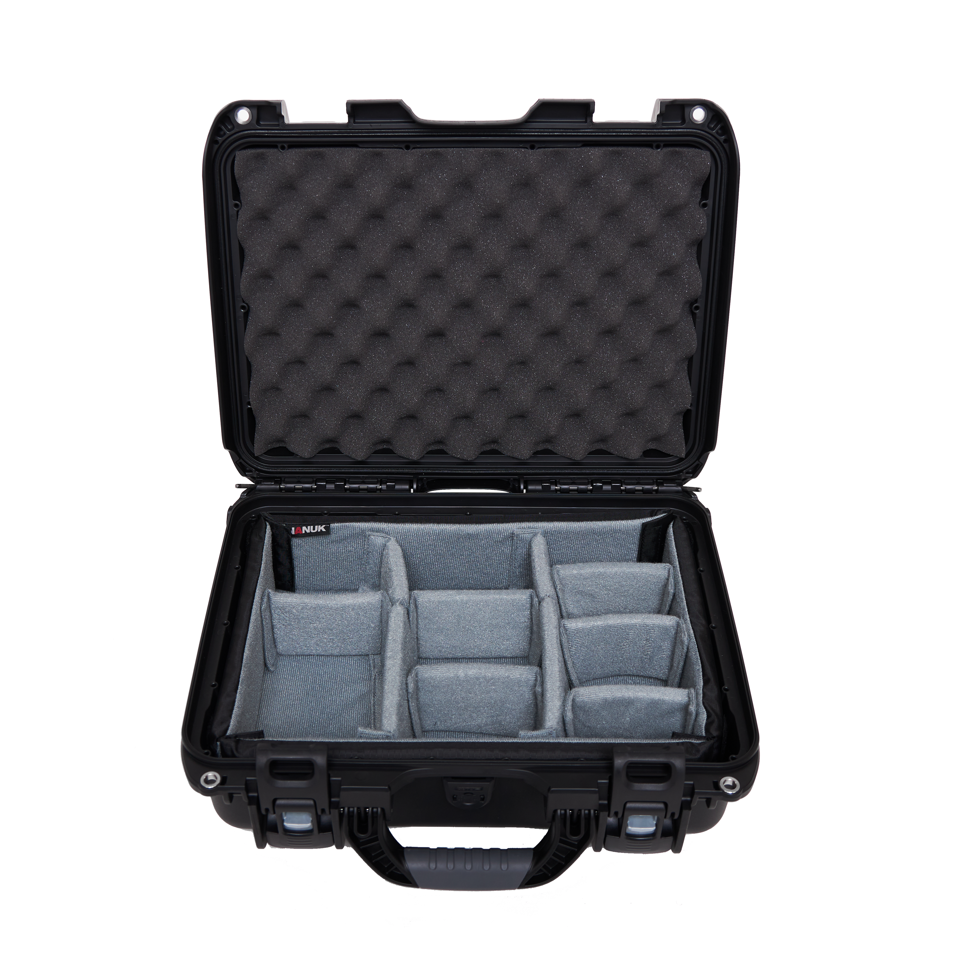 Waterproof case w/ divider system; 15"x10.5"x6.2"