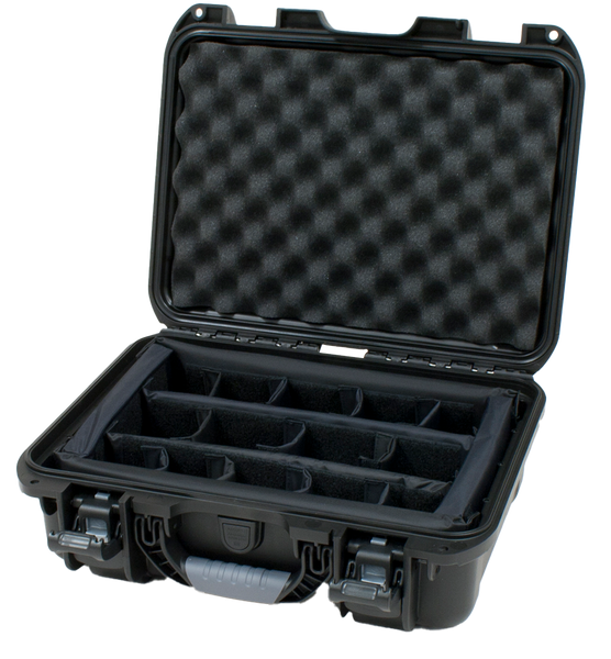 Waterproof case w/ divider system; 15"x10.5"x6.2"