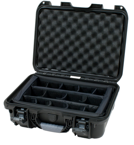 Waterproof case w/ divider system; 15"x10.5"x6.2"