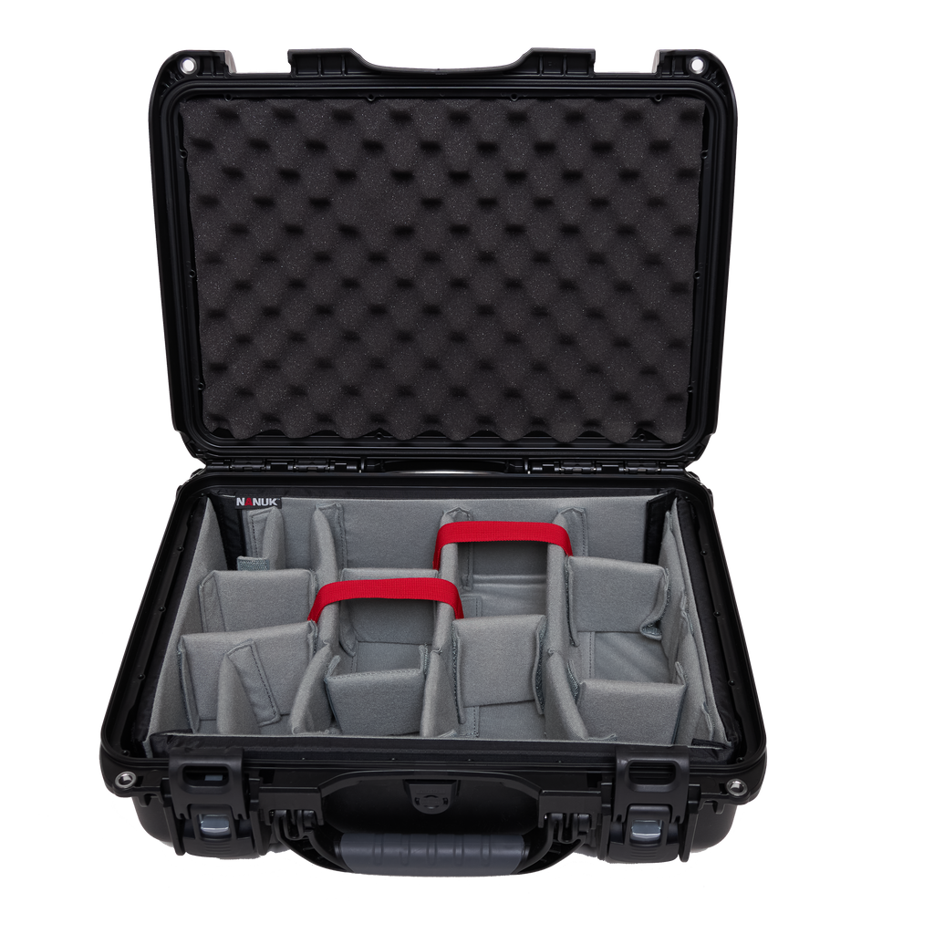 Waterproof case w/ divider system; 17"x11.8"x6.4"