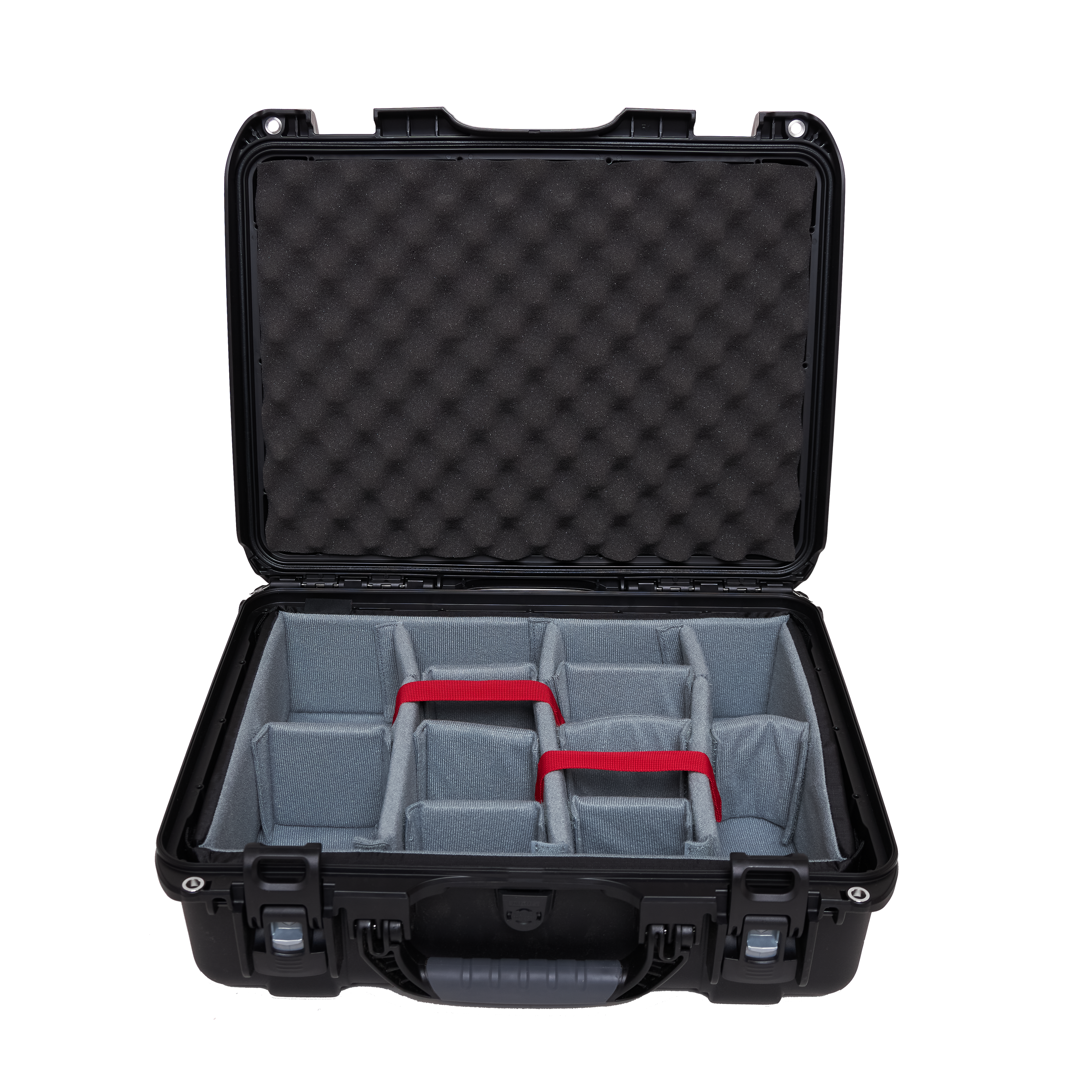Waterproof case w/ divider system; 18"x13"x6.9"
