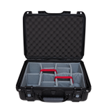 Waterproof case w/ divider system; 18"x13"x6.9"