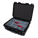 Waterproof case w/ divider system; 18"x13"x6.9"