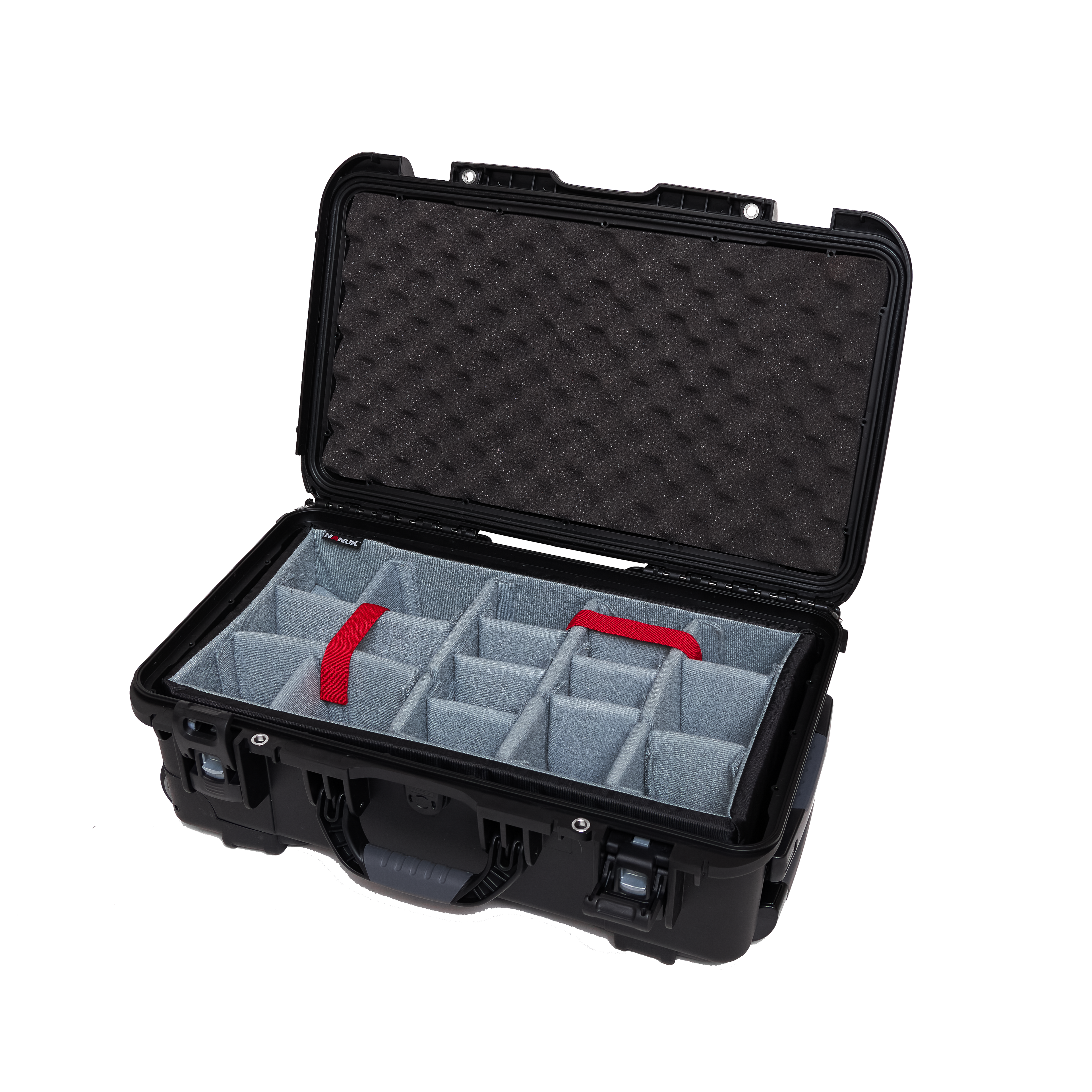 Waterproof case w/divider system; 20.5"x11.3"x7.5"