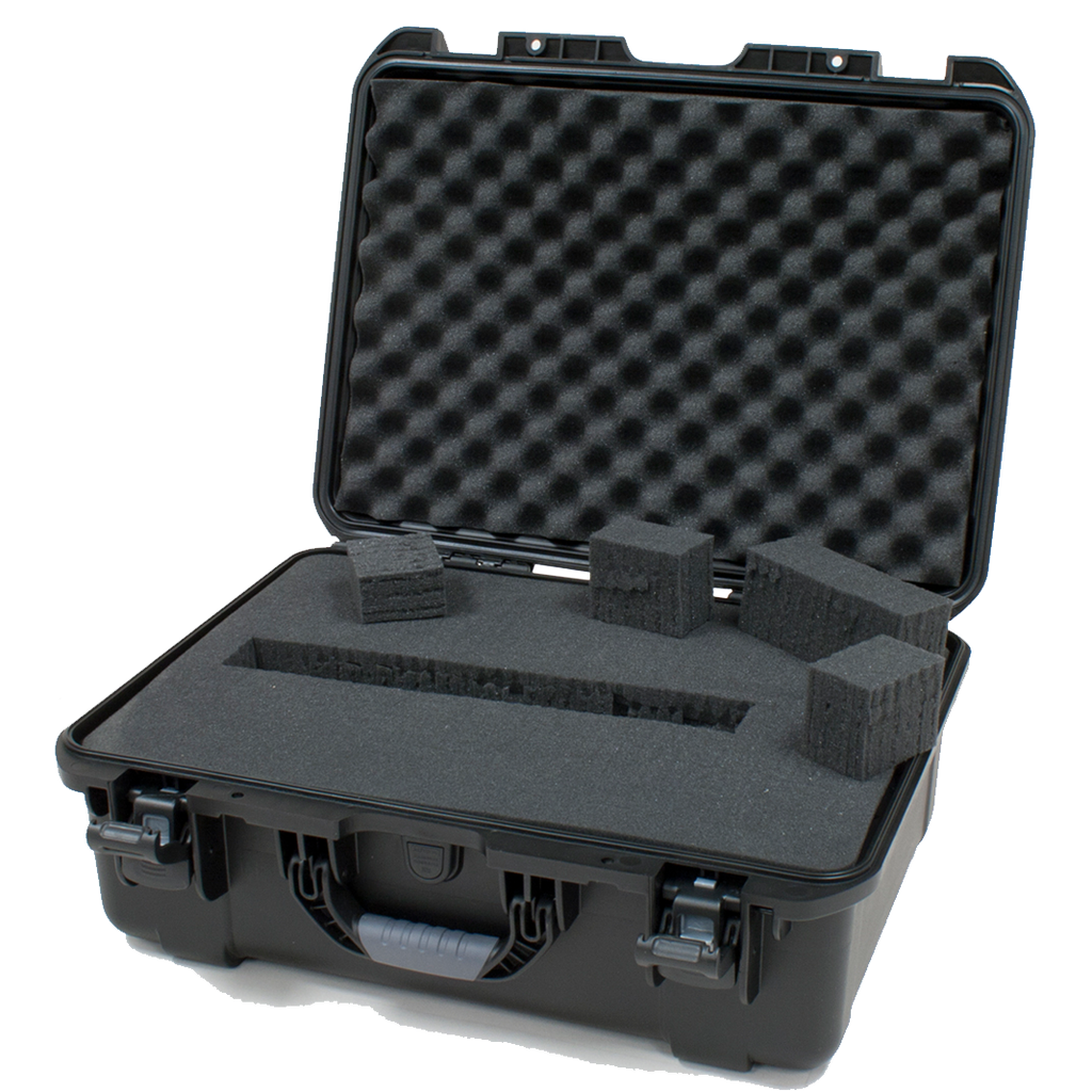 Waterproof case w/ diced foam; 20"x14"x8"