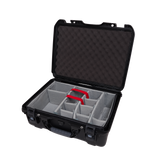 Waterproof case w/divider system; 20"x14"x8"