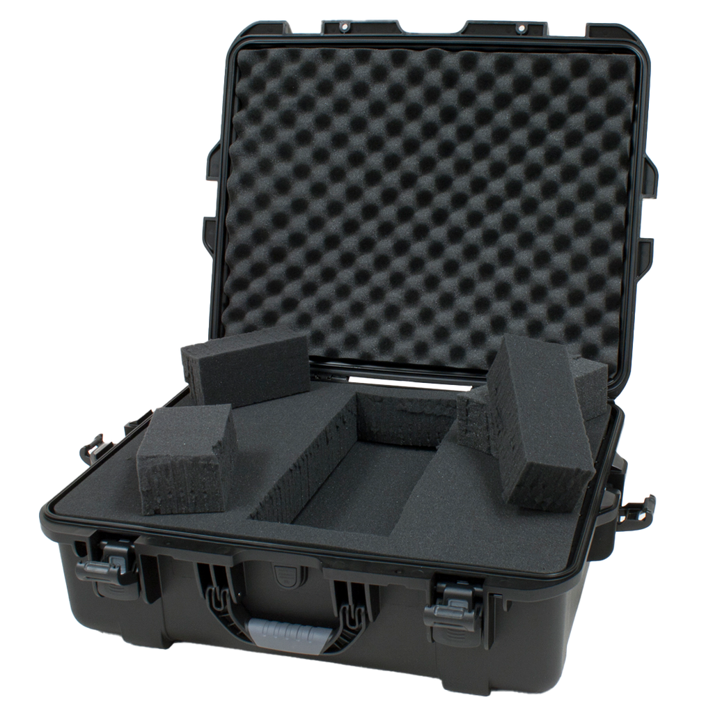 Waterproof case w/ diced foam; 22"x17"x8.2"