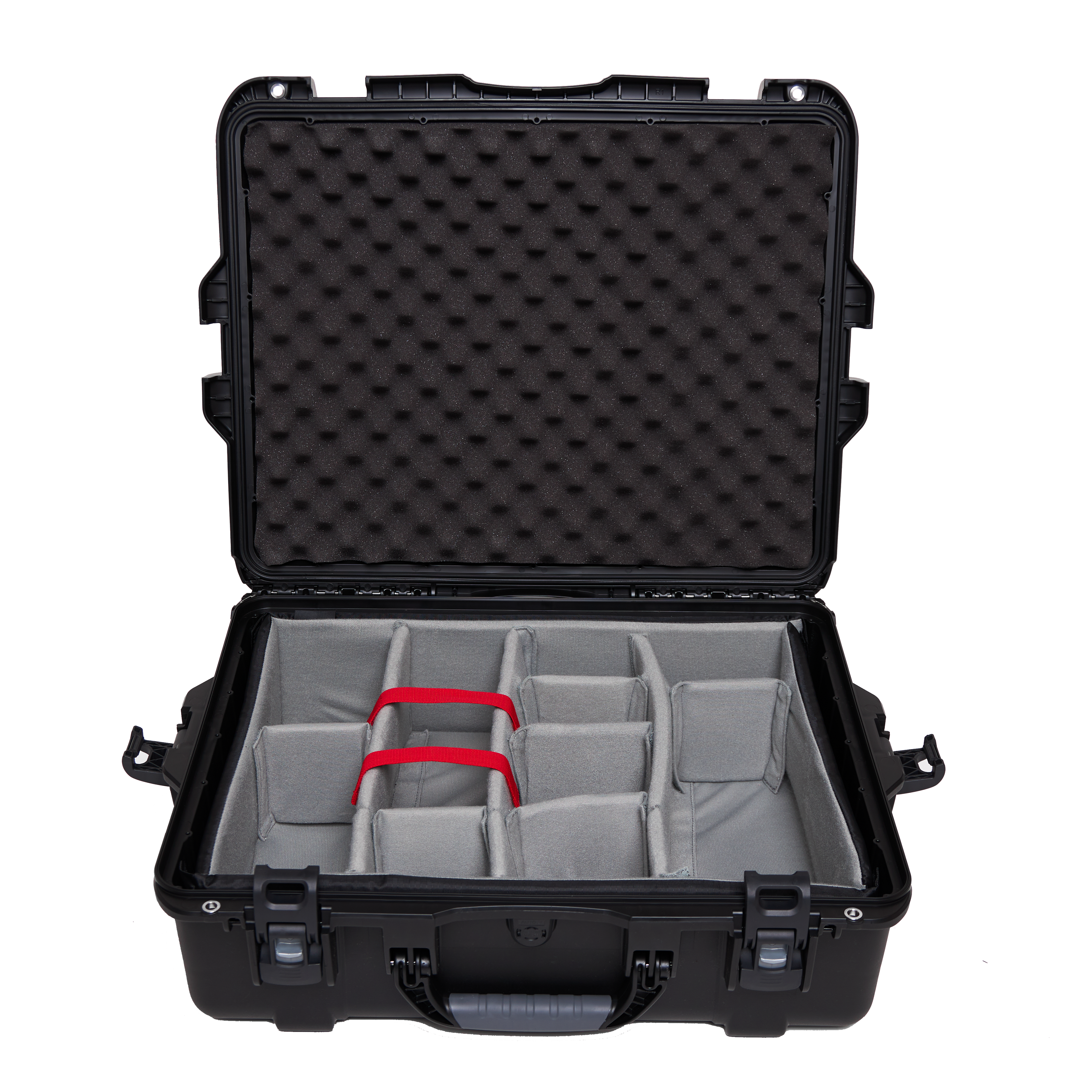 Waterproof case w/ divider system; 22"x17"x8.2"