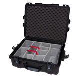 Waterproof case w/ divider system; 22"x17"x8.2"