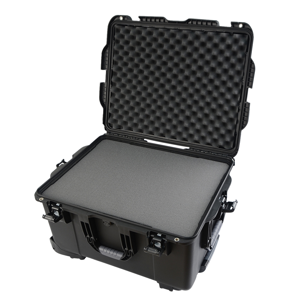 Waterproof case w/ diced foam; 22"x17"x12.9"